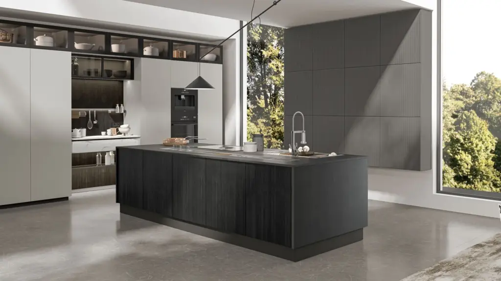 Cucina di design in uno showroom Ginestri Arredamenti
