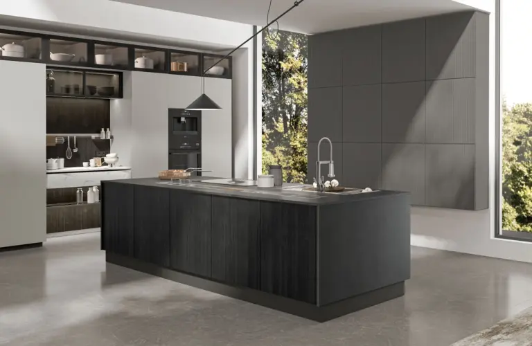 Cucina di design in uno showroom Ginestri Arredamenti